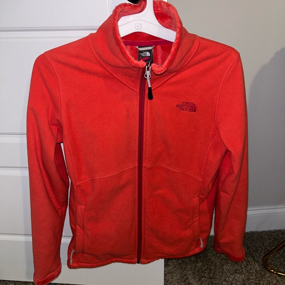 Orange And Magenta Fleece Lined North Face Jacket - image 3